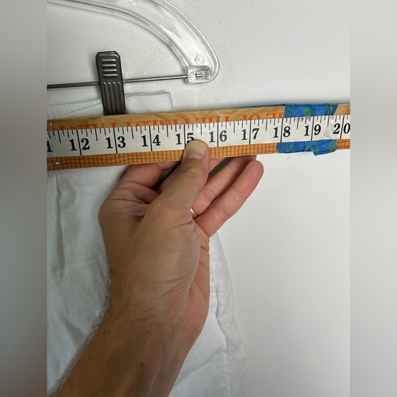 H by Halston Size M Women's White 100% Linen Shorts Beach Vacation Resort Summer - Picture 8 of 15